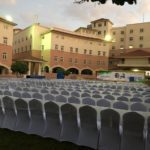 Banquet chairs for a function of rahul gandhi